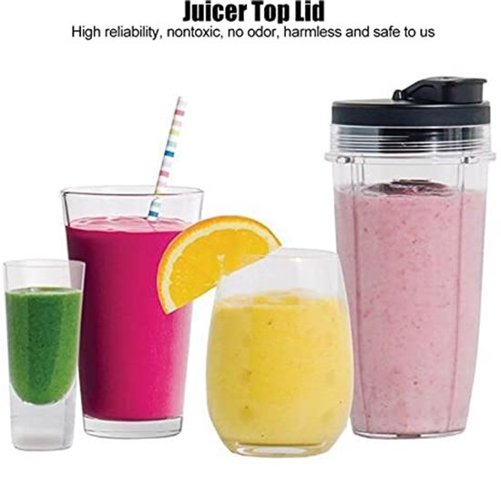 Vervangend Topdeksel voor Juicer met Flip Top To Go Deksel, Blenderbekers voor Nutribullet Blender, Compatibel met Nutri Ninja Series — afbeelding 3