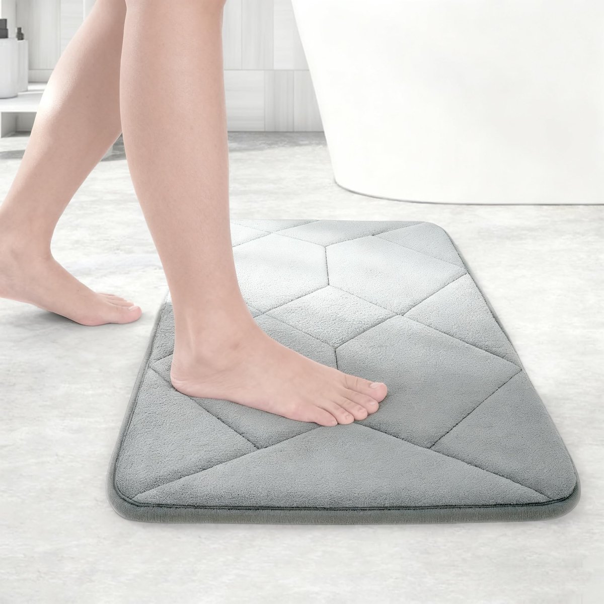 Azomor® Absorberende en zachte badmat met antislip en gemakkelijk te reinigen ontwerp