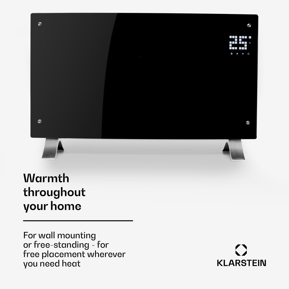 Klarstein elektrische kachel, convectiekachel, vrijstaand of wandmodel, energiebesparende elektrische kachel, app-gestuurd, stille elektrische kachel, vrijstaande elektrische radiator met thermostaat, 2000 W – foto 5
