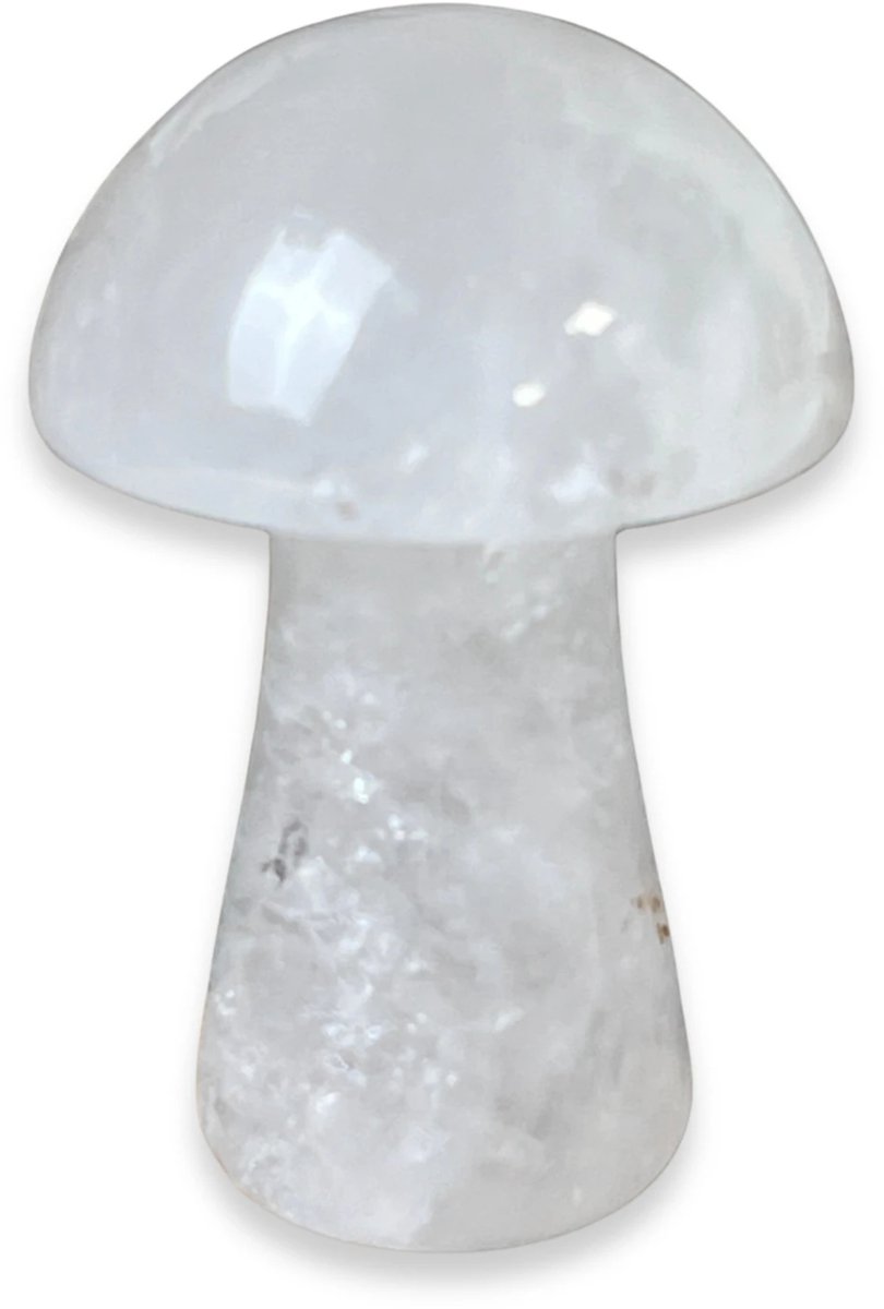 Ruben Robijn Bergkristal Paddenstoel 5cm Wit