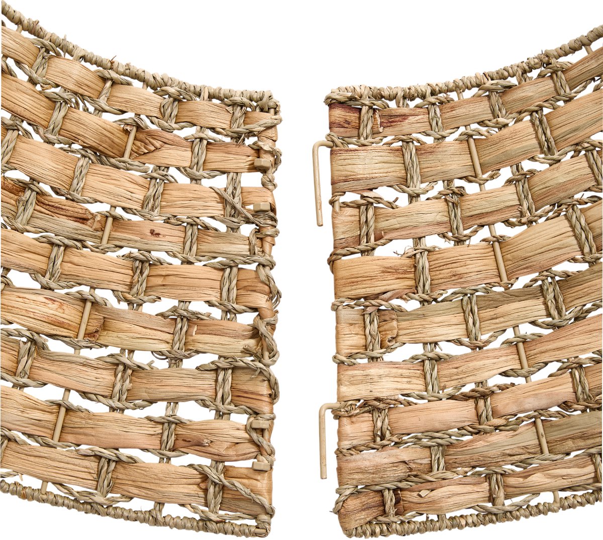 Meisterhome Kerstboommand - Kerstboomrok van natuurlijke Zeegrass - Ø 60 cm - Decoratieve hoes om de kerstboomstandaard - Kerstboomring - kraag Kerstboomrok - H23 x Ø60 cm - Zeegras - Naturel Bruin 3 elementen – foto 3