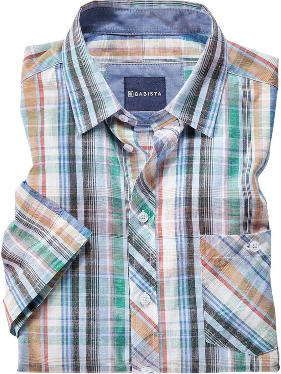 Babista herren Overhemd Met Korte Mouwen - 43/44 - blauw