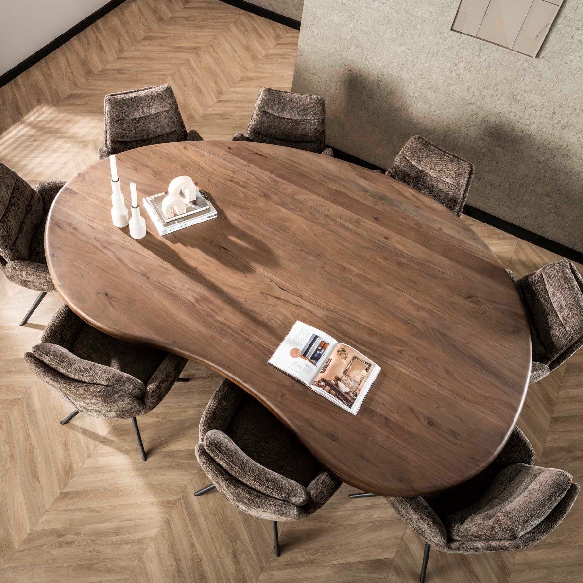AnLi Style Eettafel Sculpture 244x165 Bruin