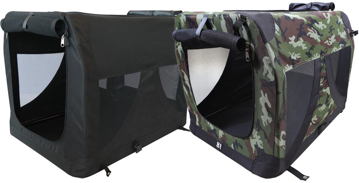 M-Pets Comfort Crate - XL - Zwart - 81 x 59 x 59 cm