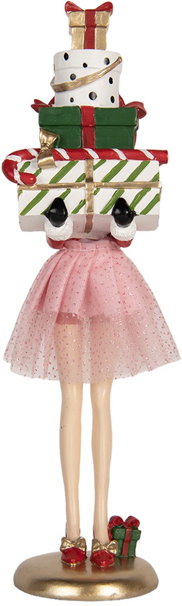 Decoratie Beeld Vrouw 10x10x36 cm Roze Kunststof