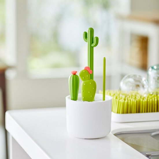 Flesreinigingsborstelset - inclusief flessenborstel, tepelborstel, detailborstel en rietjesborstel - babyflesborstelset voor droogrekken voor flessen - Baby Essentials - 4st — afbeelding 5