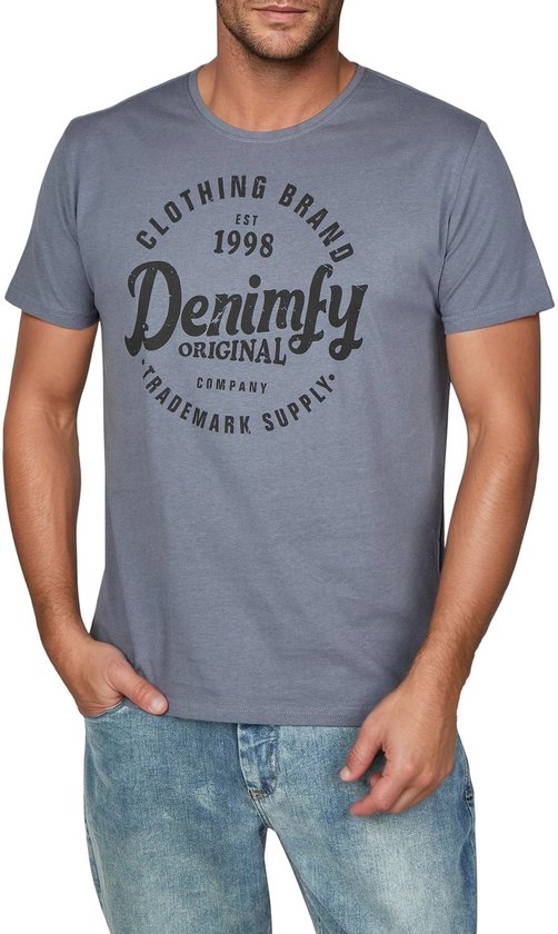 DENIMFY T-Shirt Homme DFNuri 4 Pack Regular Fit Multicolore XXL Col Rond Adultes