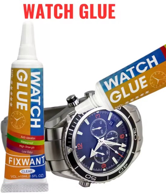 Foto: Tlvx sterke horloge reparatie lijm 15ml transparante en waterdichte glas scherm lijm strong watch glue horloge kast bezel en glas repareren slijtvaste en luchtdichte afdichting hoogwaardige horlogelijm