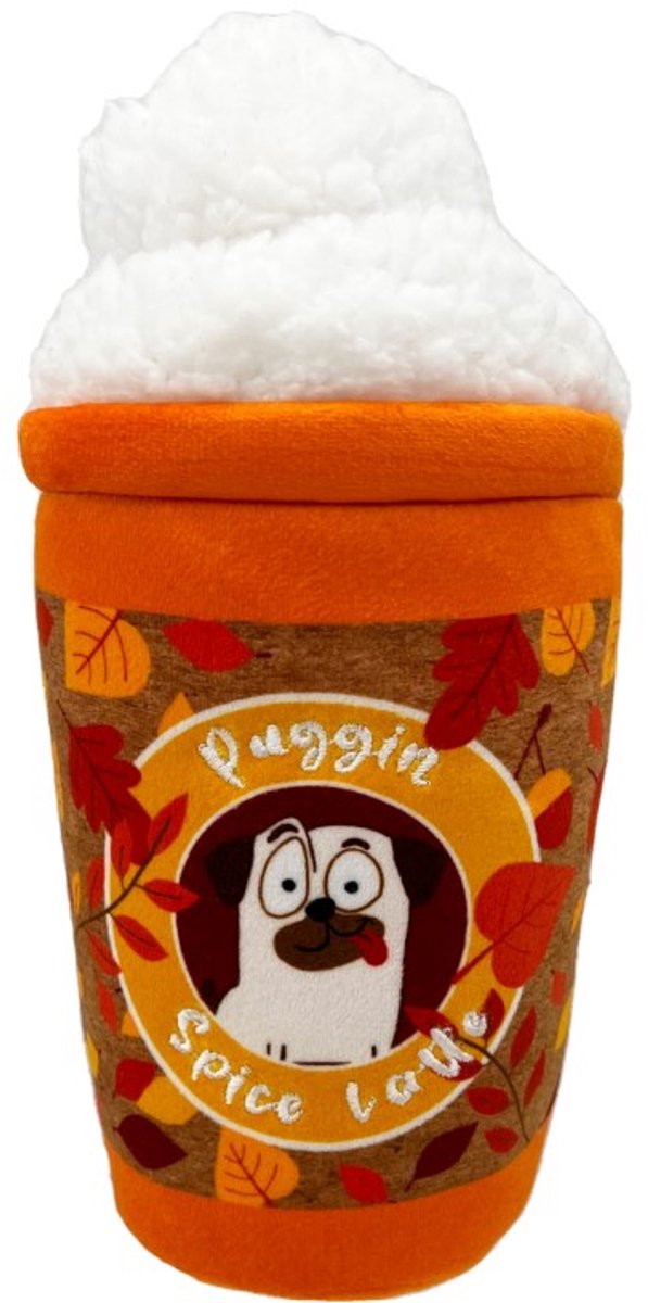 Lulubelles Power Plush Puggin Spice Latte Large - Huxley & Kent - Hondenspeelgoed