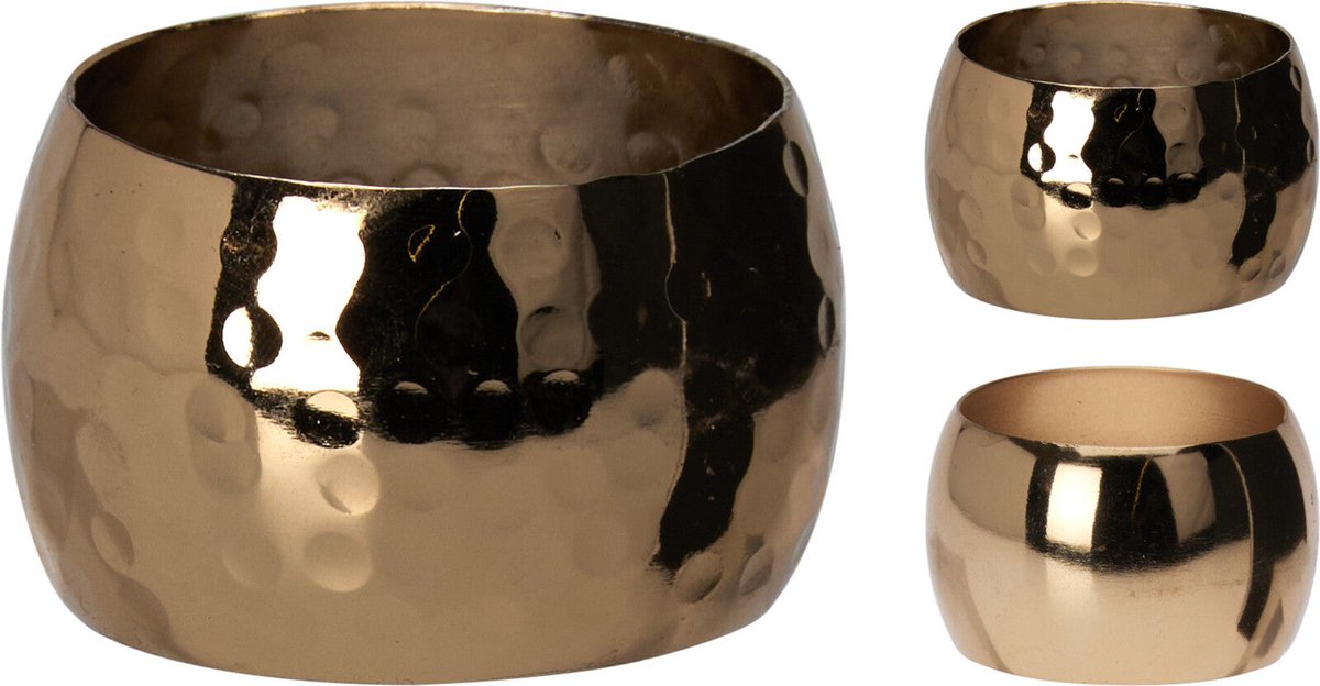 Home & Styling Servetringen - Set van 4 stuks - Kerstdecoratie - Goud