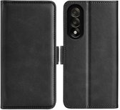 Étui portefeuille de Luxe MobyDefend pour OnePlus Nord 5 (fermeture latérale) - Zwart - Compatible avec : OnePlus Nord 5