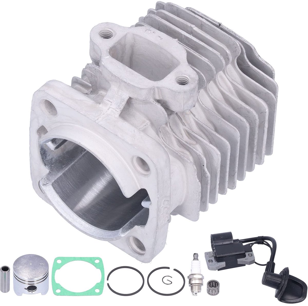Top End Kit 44mm - Aluminium + Rubber + PVC Cylinder Piston Kit voor 2-takt 43cc 47cc 49cc Mini ATV Quad Pocket Bike