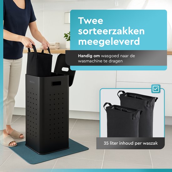 Vilten wasmand met handgreep kopen