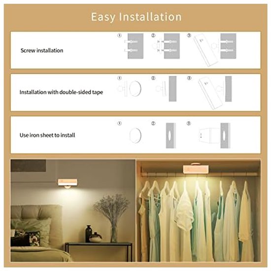 Leeslamp, wandmontage, slaapkamer, touchbediening, helderheid, nachtlampje van Merkloos — afbeelding 5