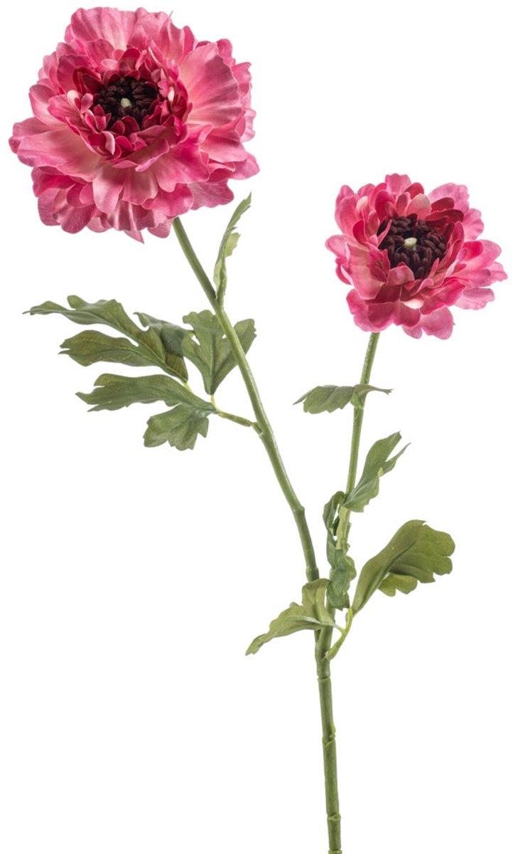 Emerald Kunstbloem Ranonkel Japans 65cm roze - Kunstplant voor binnen