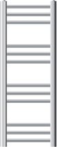 LuxeBath elektrische badkamer radiator Sahara 300 x 800 mm chroom rechte zijkoppeling met 600W verwarmingselement Digitale thermostaat met display handdoekverwarming radiator en droger voor handdoeken