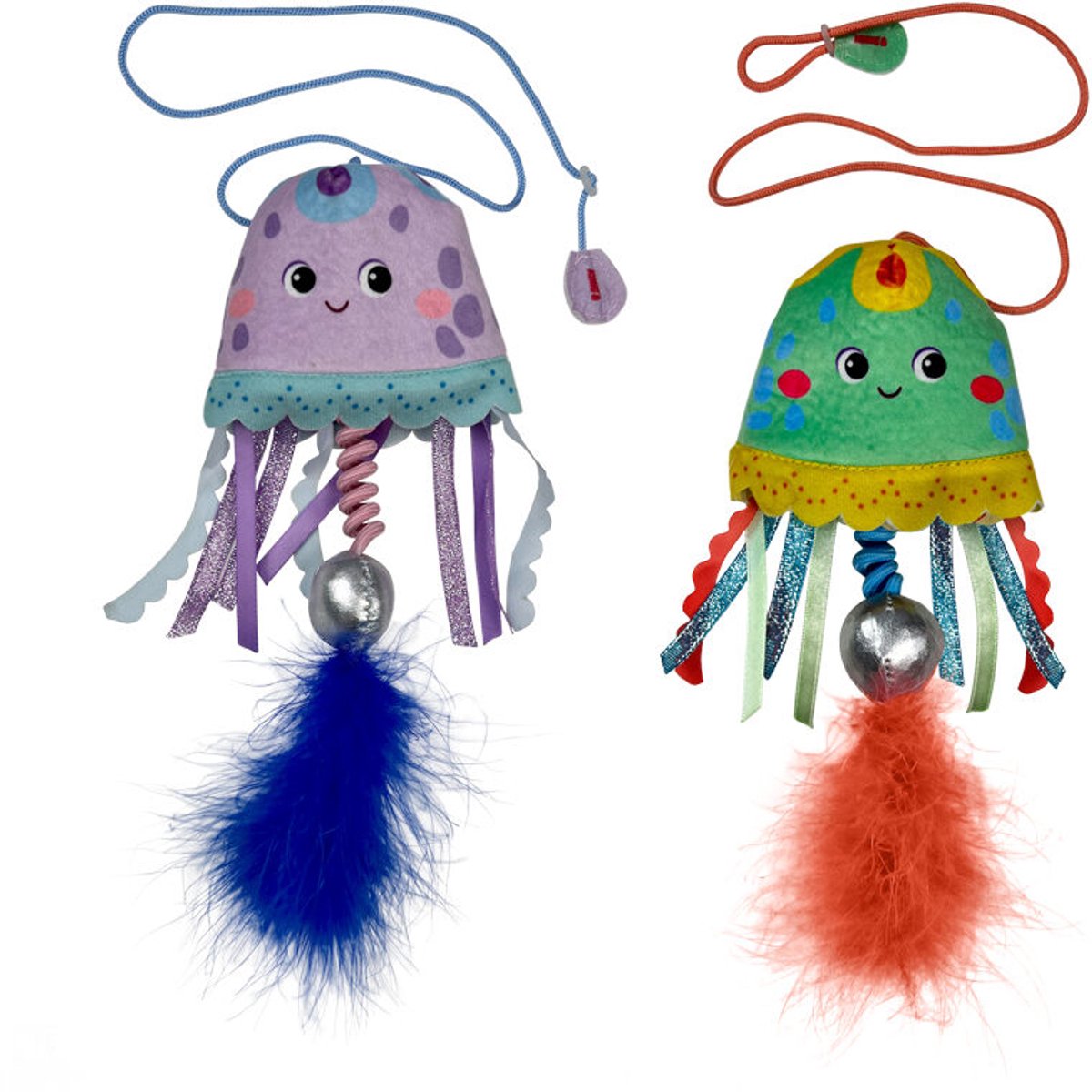 Kong Teaser Jellyfish - Kattenspeelgoed - 2.54x8.89x19.69 cm Assorti Multi-Color — cadeau in Cadeau-ideeën - foto 3
