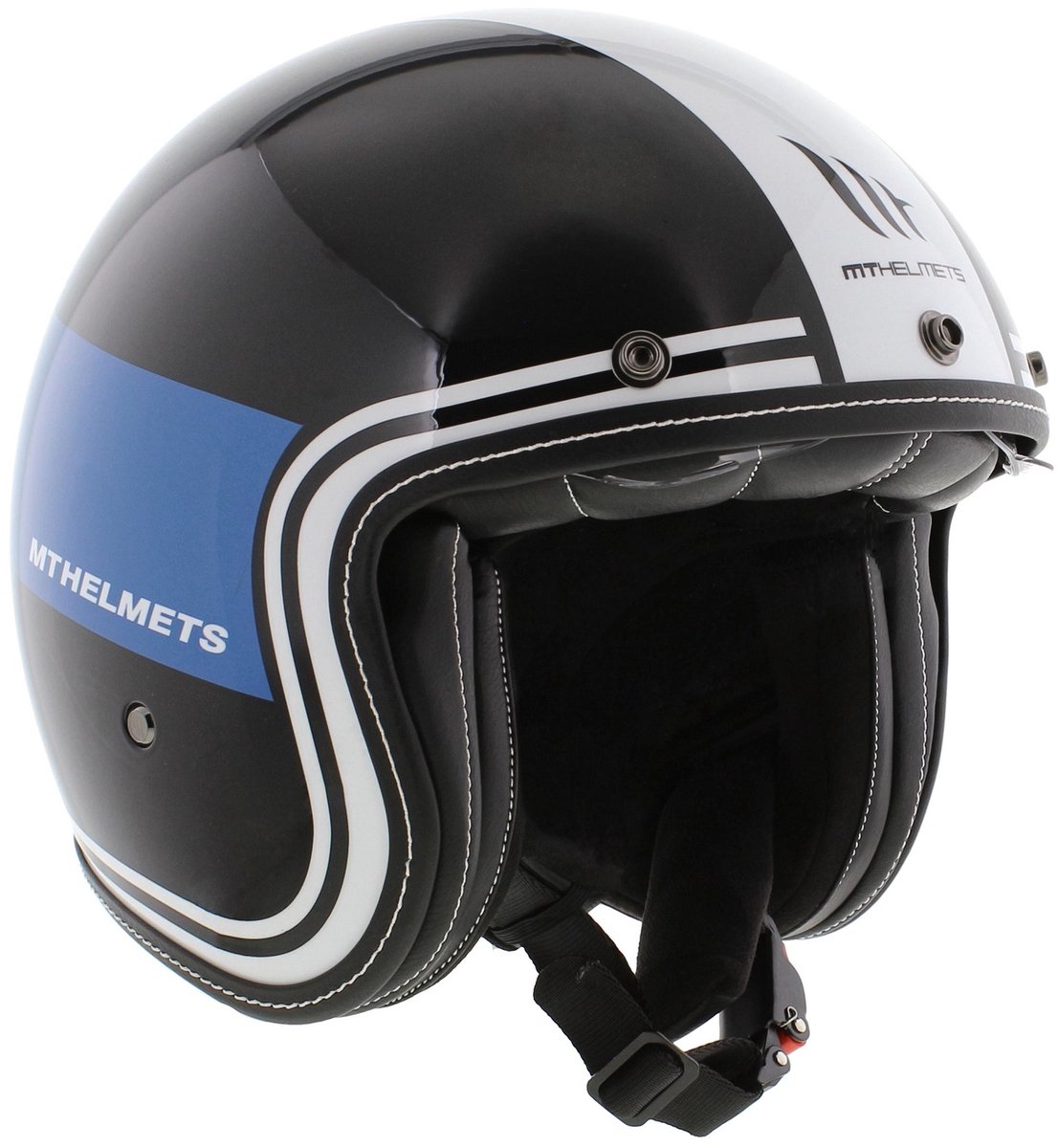 MT Jethelm Le Mans II SV S Tant glans zwart blauw M