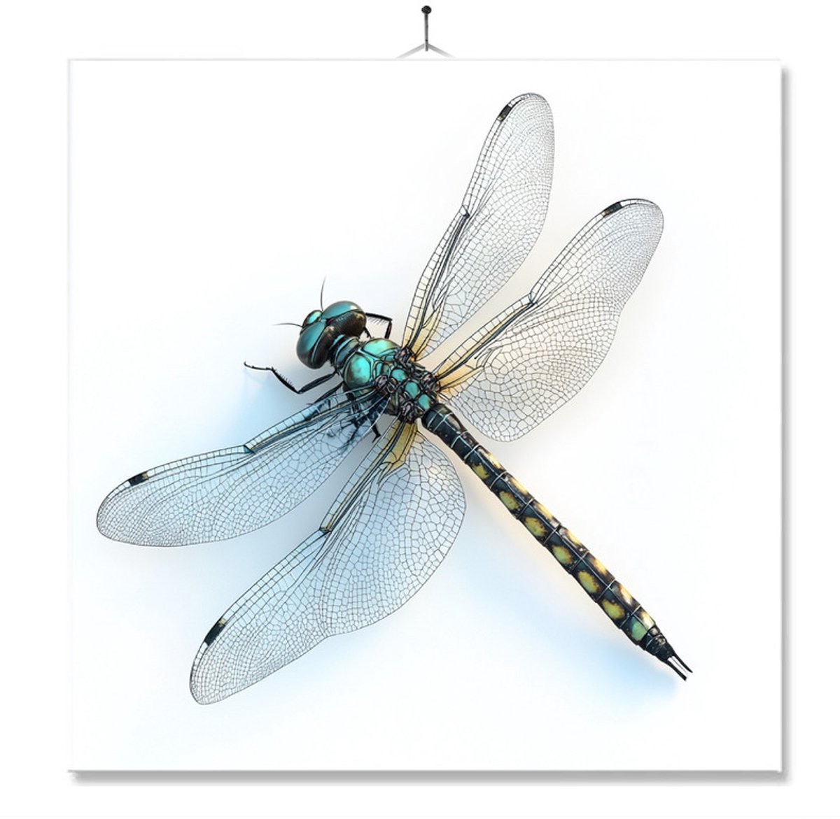 Tegel Met Opdruk | Libelle | Cadeau | Inclusief Geschenkdoos | Standaard | Ophangsysteem