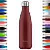 Bordeauxrode FLASKE drinkfles, omringd door flessen in diverse kleuren.