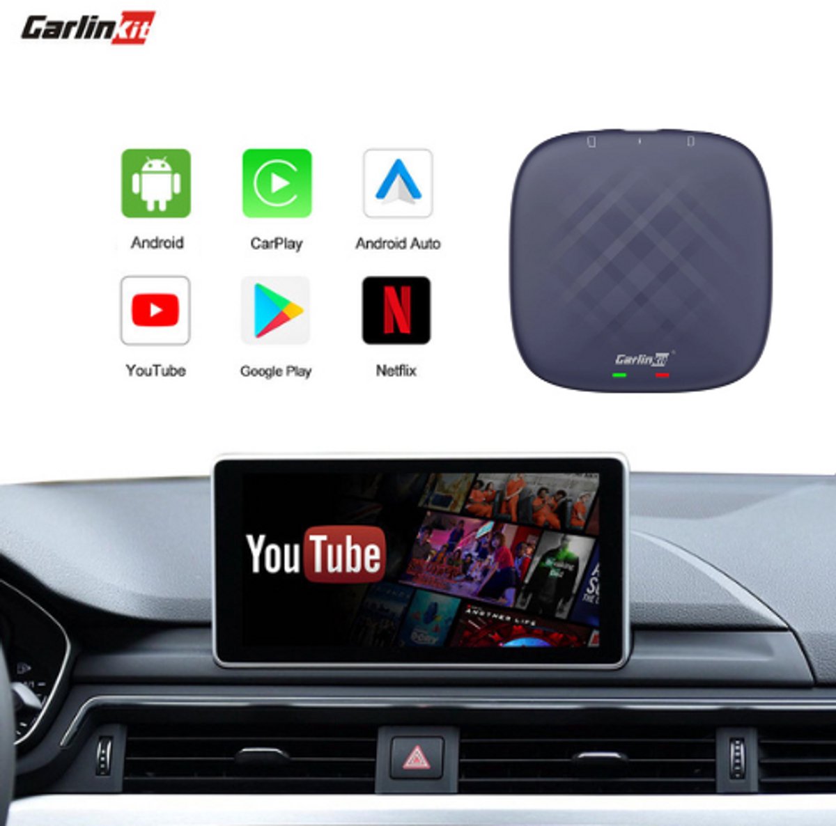 Carlinkit TBox Plus – Android 13 entertainment in je auto | 4+64GB | Netflix & Youtube | Ulta versie