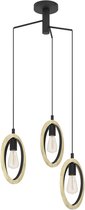 EGLO Basildon Hanglamp - E27 - Ø 61,5 cm - Zwart/Bruin