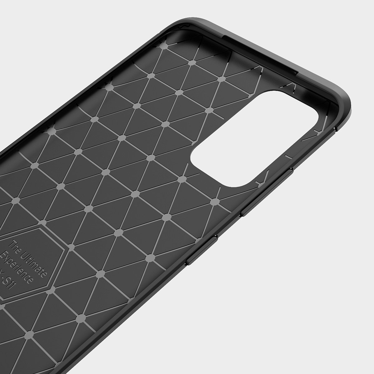 Techsuit - Carbon Silicone - Samsung Galaxy S21 ULTRA - Black