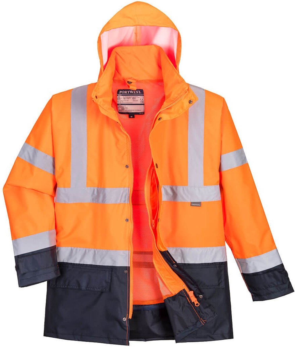Portwest Hi-Vis Executive 5-in-1 Jack S768 - Oranje/Marine - L