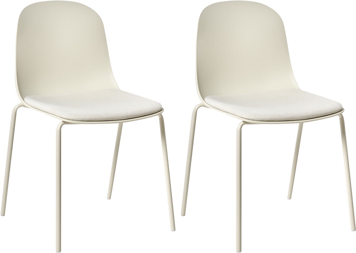 DORR - Vergaderstoel set van 2 - Lichtbeige - Kunststof