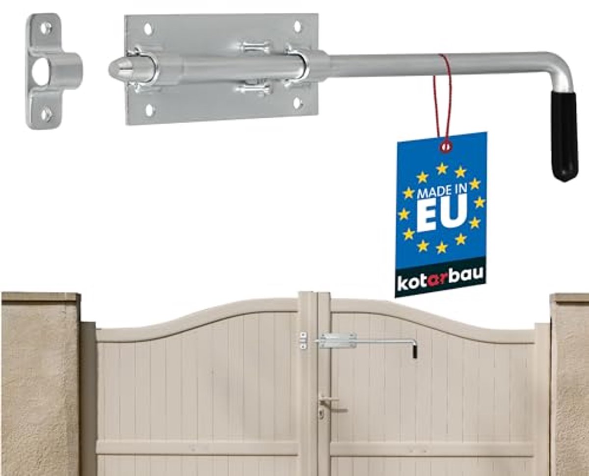 Garagedeurgrendel 420 mm Boutgrendel Verzinkt Met Rubberen Greep