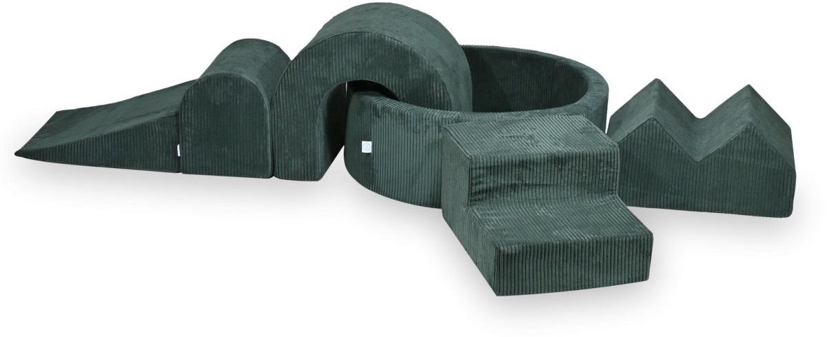 Foam speelset met rond ballenbad 90x30 Corduroy + 5 elementen