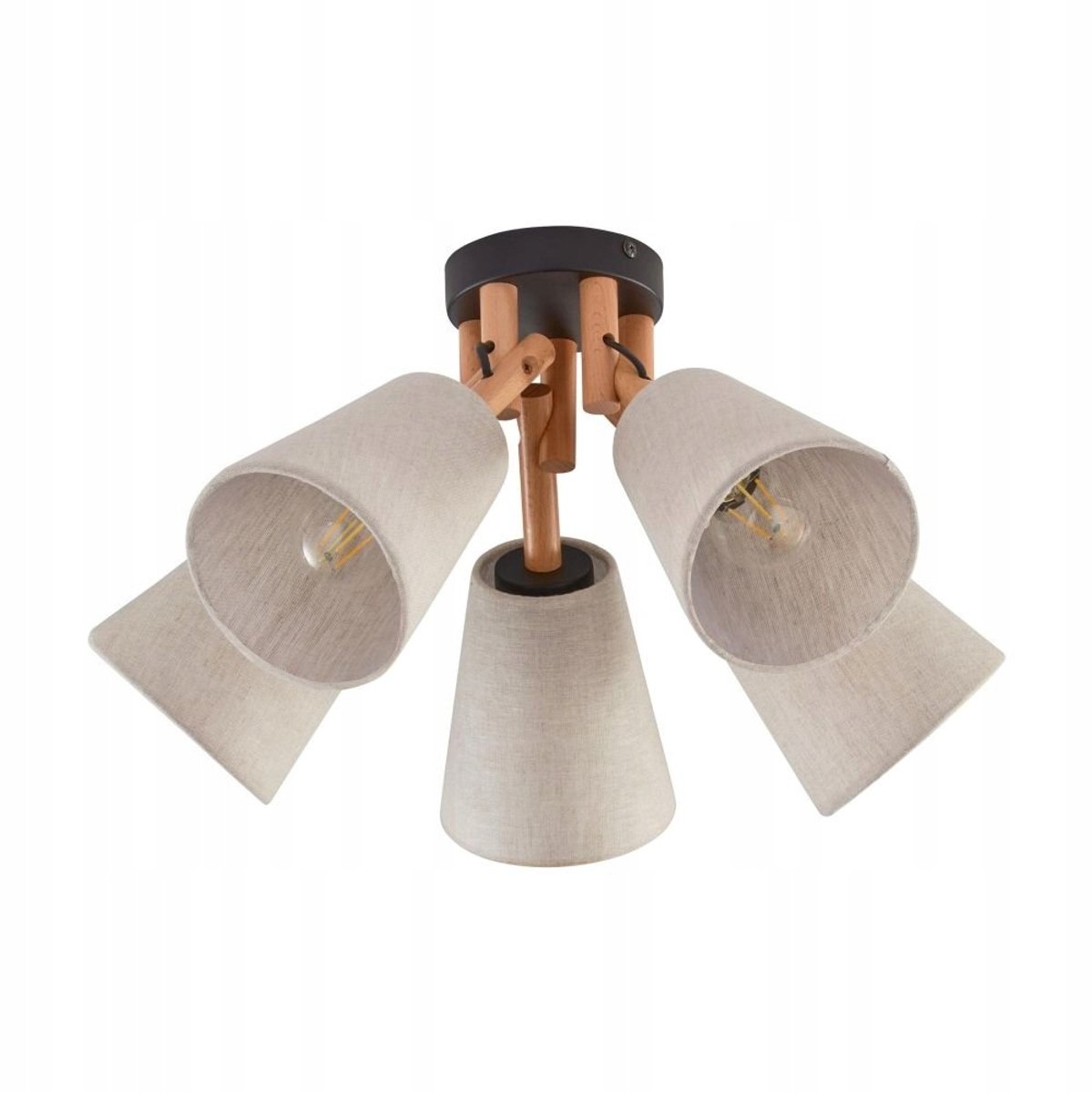 VAIO Nature 575 Hanglamp - TK Lighting, 5xE27, Metaal/Hout