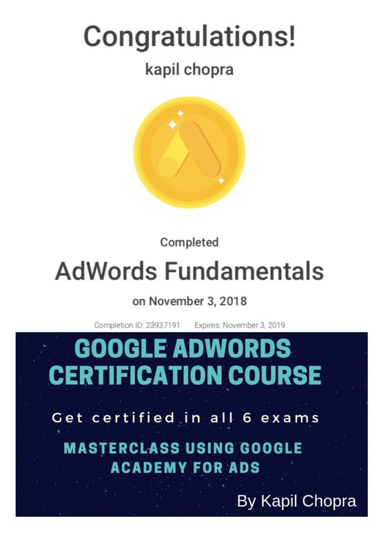 GOOGLE ADWORDS CERTIFICATIONS - cover