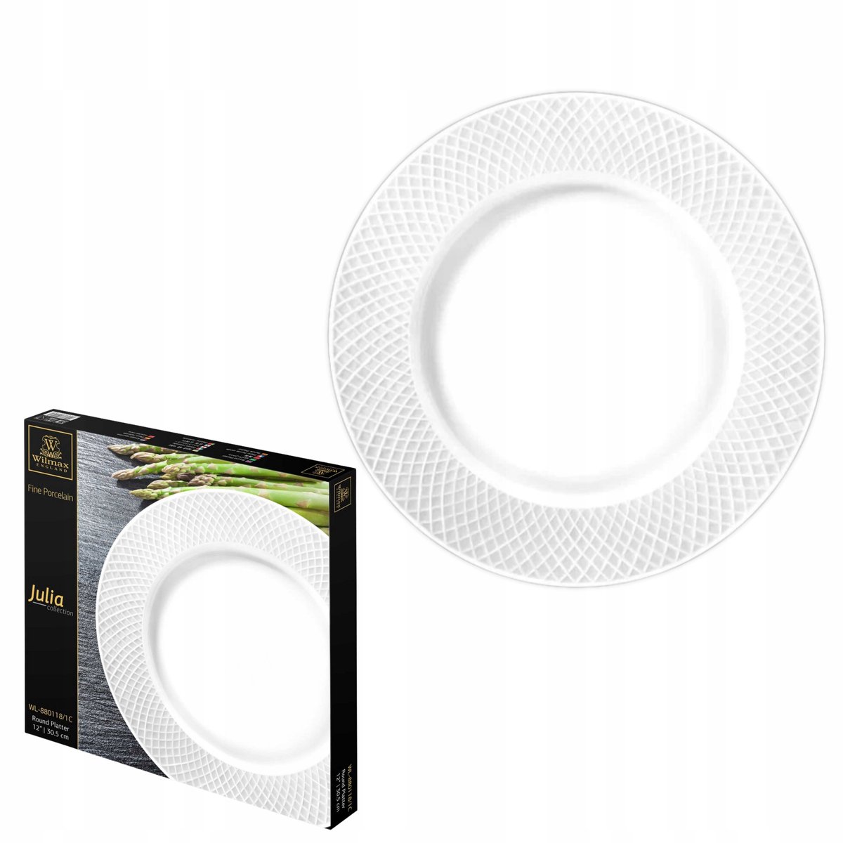 Wilmax Julia Porseleinen Serveertafel 30,5 cm - Wit