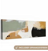 Canvas schilderij 150x50 cm - Exclusieve wanddecoratie Paint - Abstract - Kleuren - Muurdecoratie woonkamer - Slaapkamer decoratie - Kamer accessoires - Schilderijen op canvas