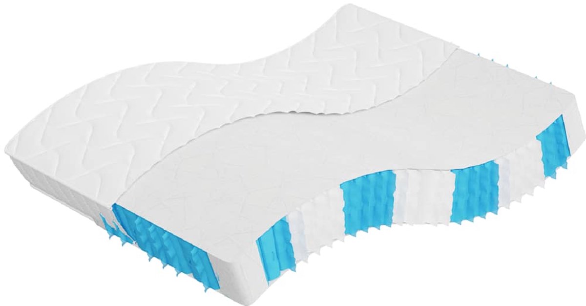 vidaXL - Pocketveringmatras - middelhard-hard - 160x200 - cm - Super - King - Size