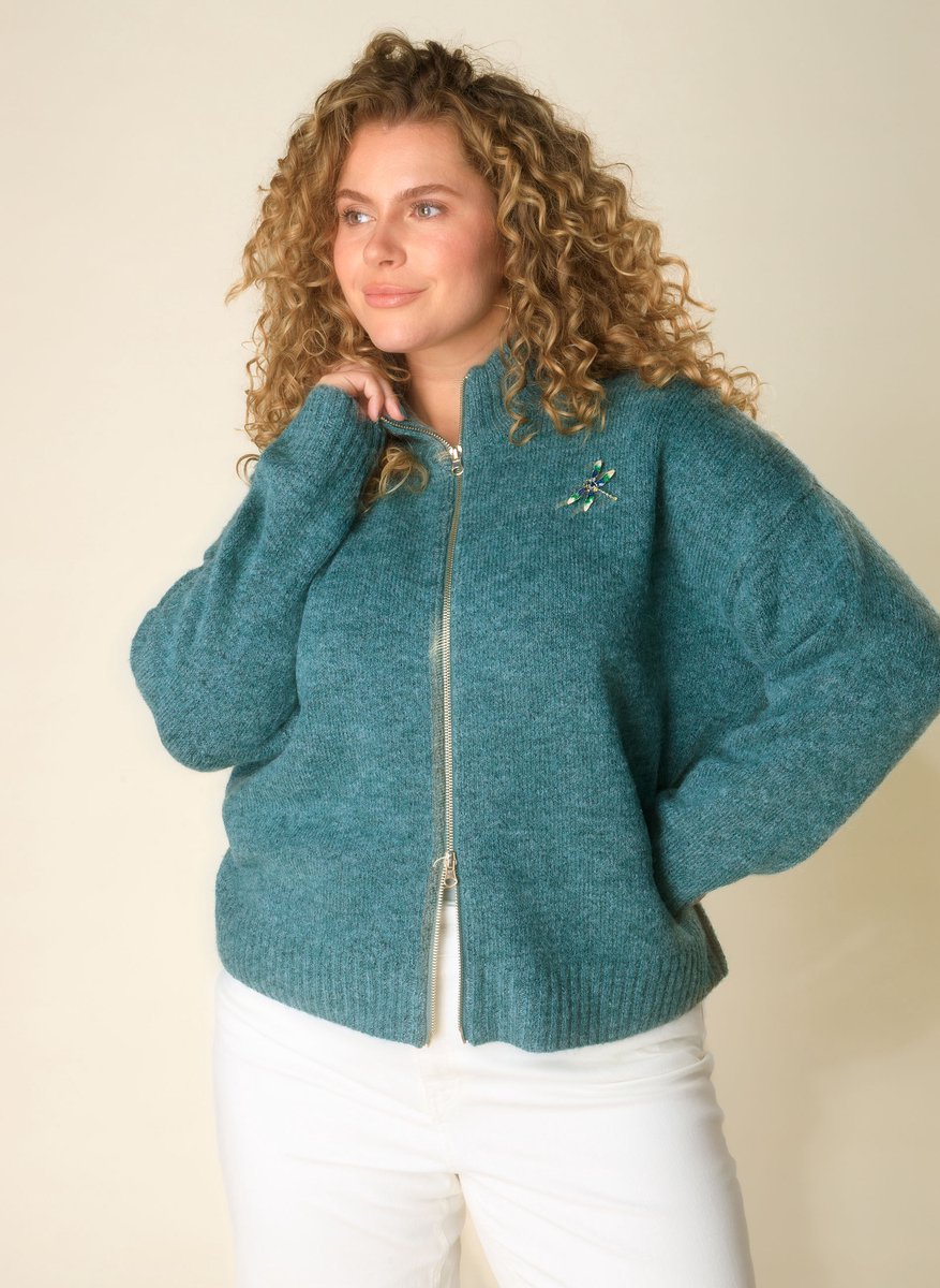 YEST CURVE Haniya Cover ups - Dark Mint/Melange - maat 4(54/56)