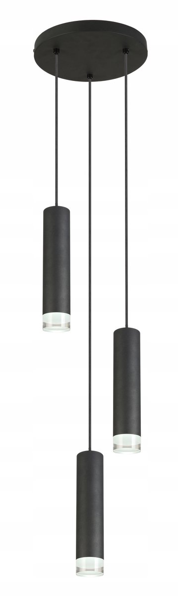 Reality INA Hanglamp Zwart Mat - 3 lichtpunten E27