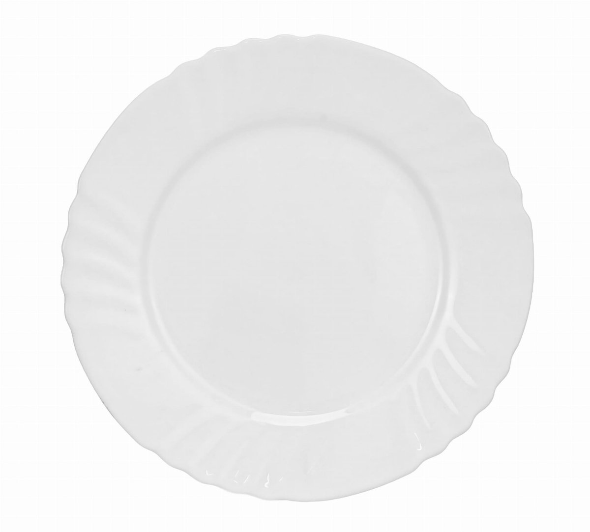 Wit Glazen Dessertbord Plat Rond 19 cm