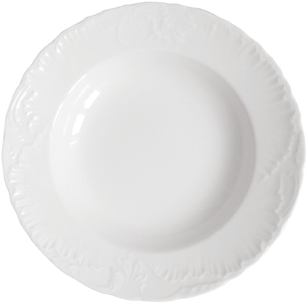 Ćmielów Rococo Diepe Porseleinen Sjaal 22,5 cm - Wit (2e Keus)