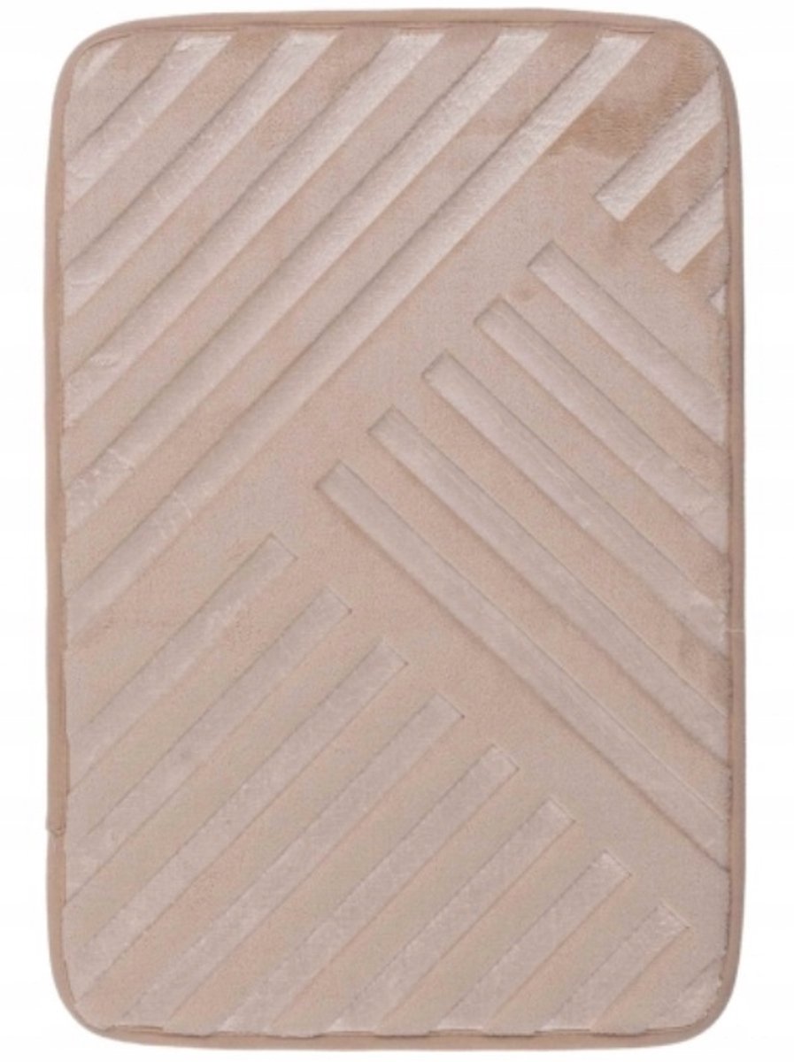 Hamilton Badmat 3D Beige Antislip Zacht Pluche 50x80 cm