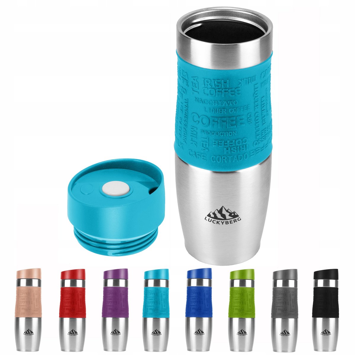 Luckyberg Thermosbeker 480ml - RVS, Houdt Warm/Koud