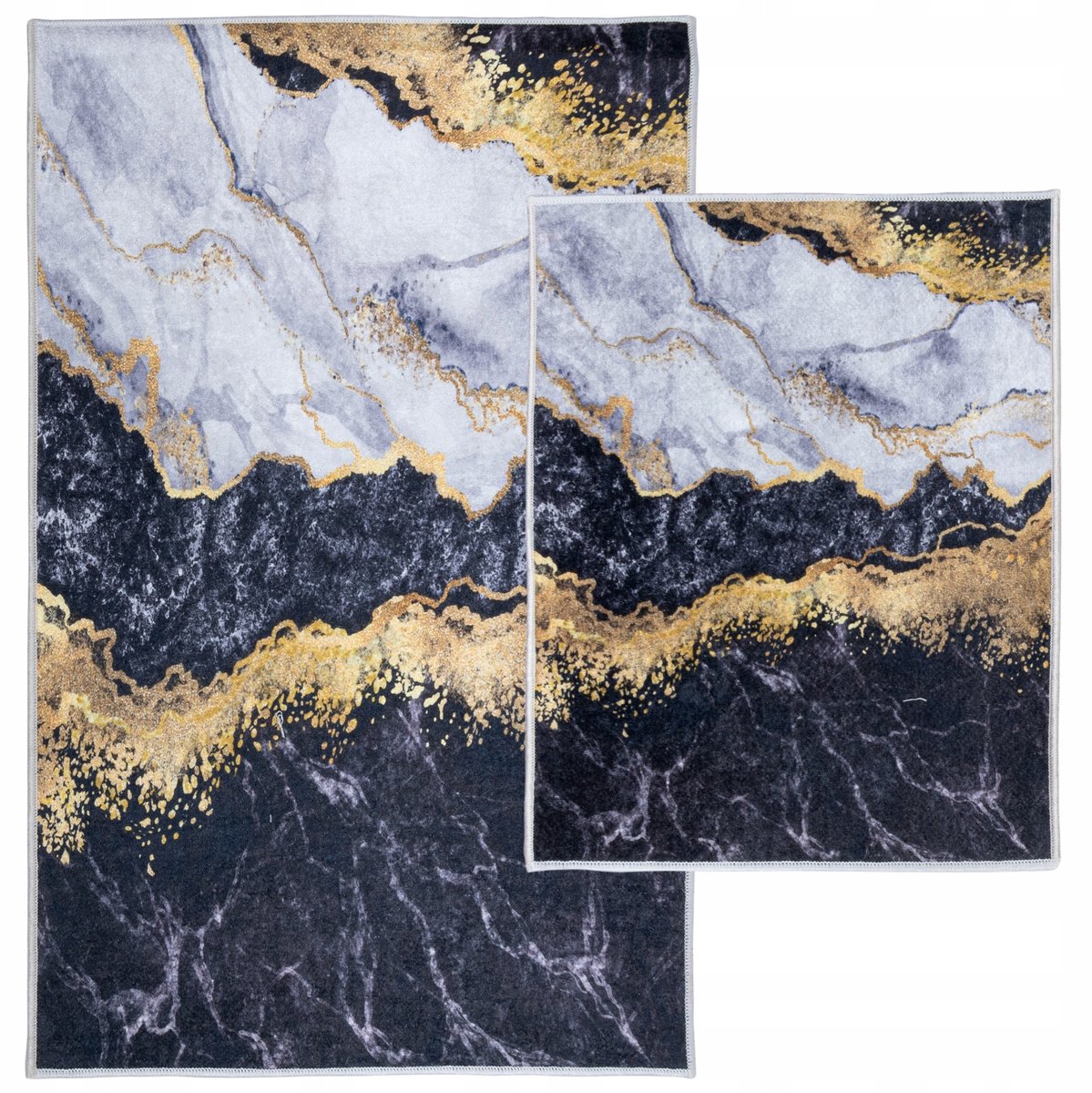 2-delige antislip badkamermattenset - Modieus Marble Design