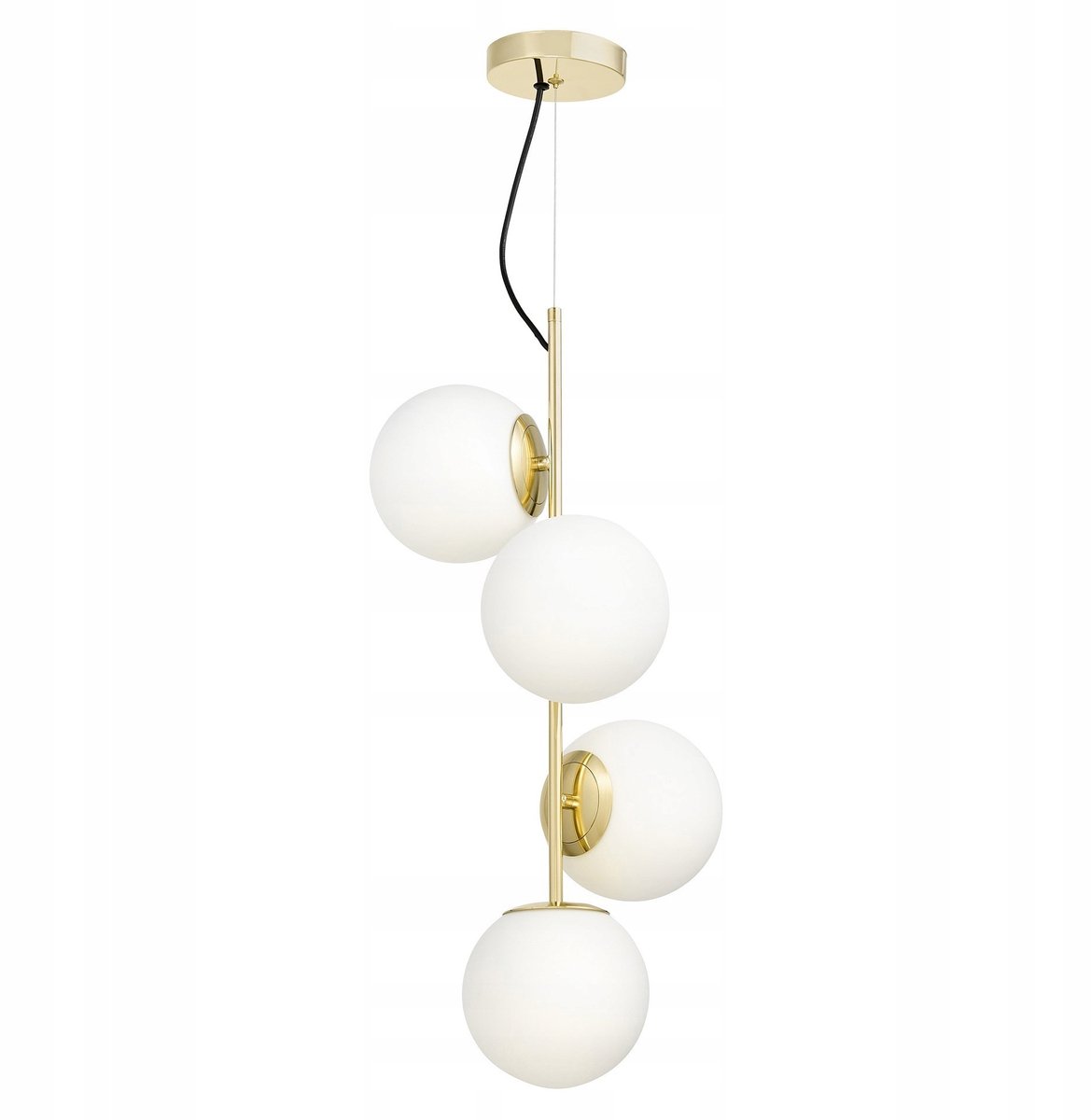 Lumina Deco Stelvio Hanglamp Goud Wit E27 4 lichtpunten
