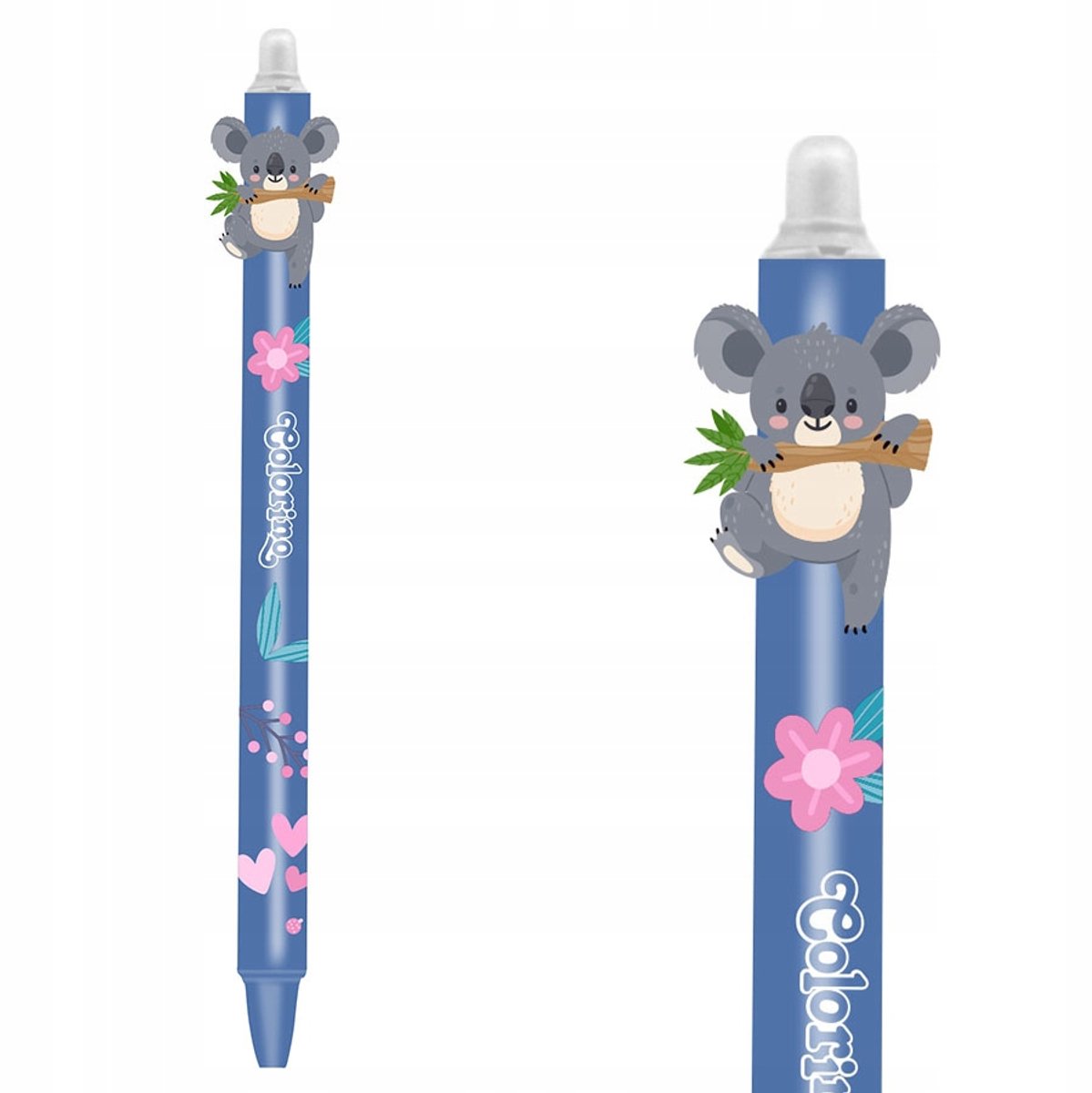 Colorino Koala Uitwisbare Rollerbal Pen - Blauw, 0.5mm