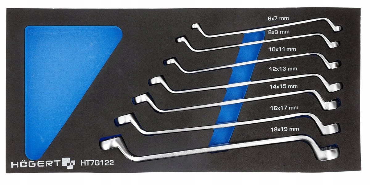 Hoegert Technik Ringsleutel Set 7 Delig 6-19mm CrV Staal