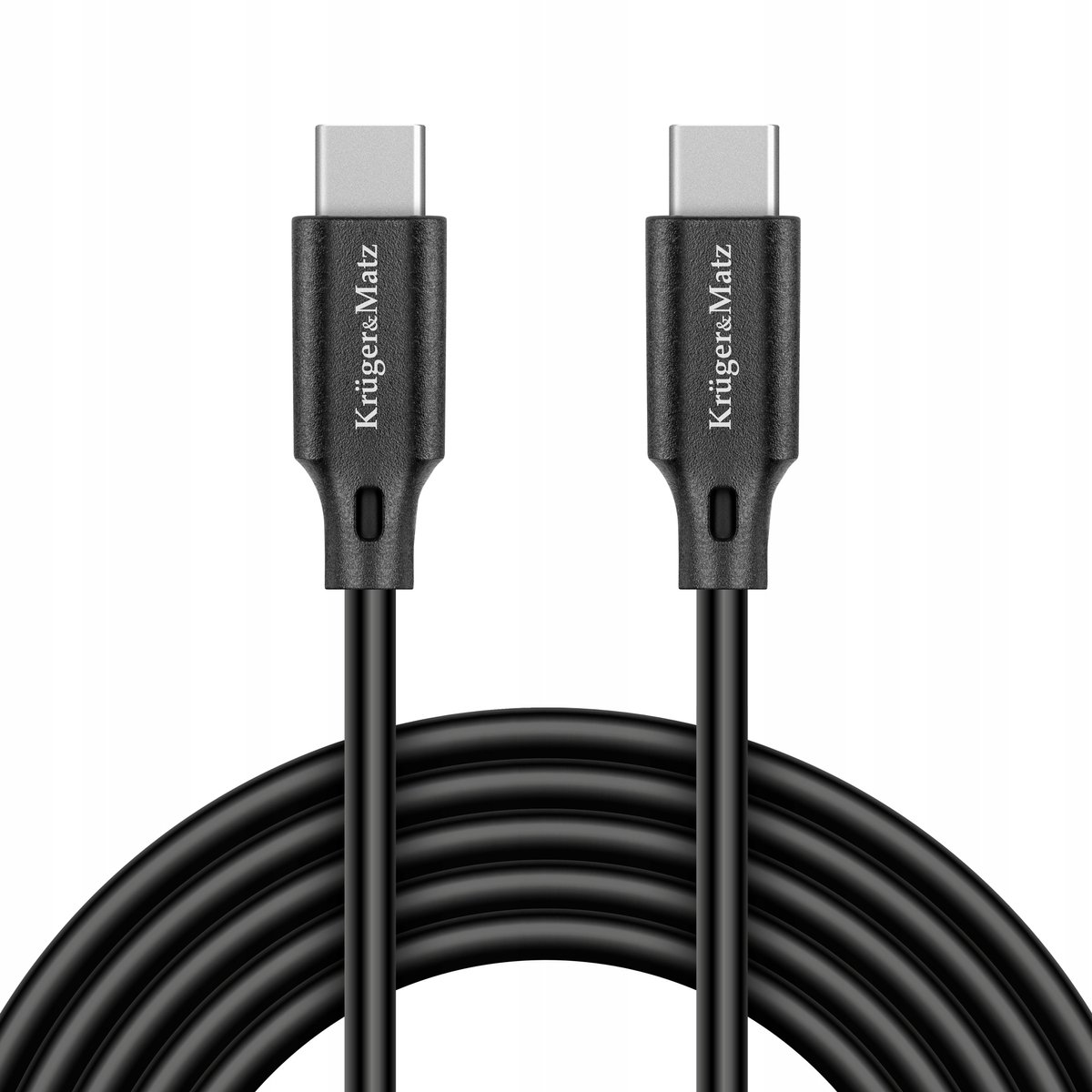 Kruger&Matz USB-C naar USB-C kabel, 1m, zwart, 100W PD