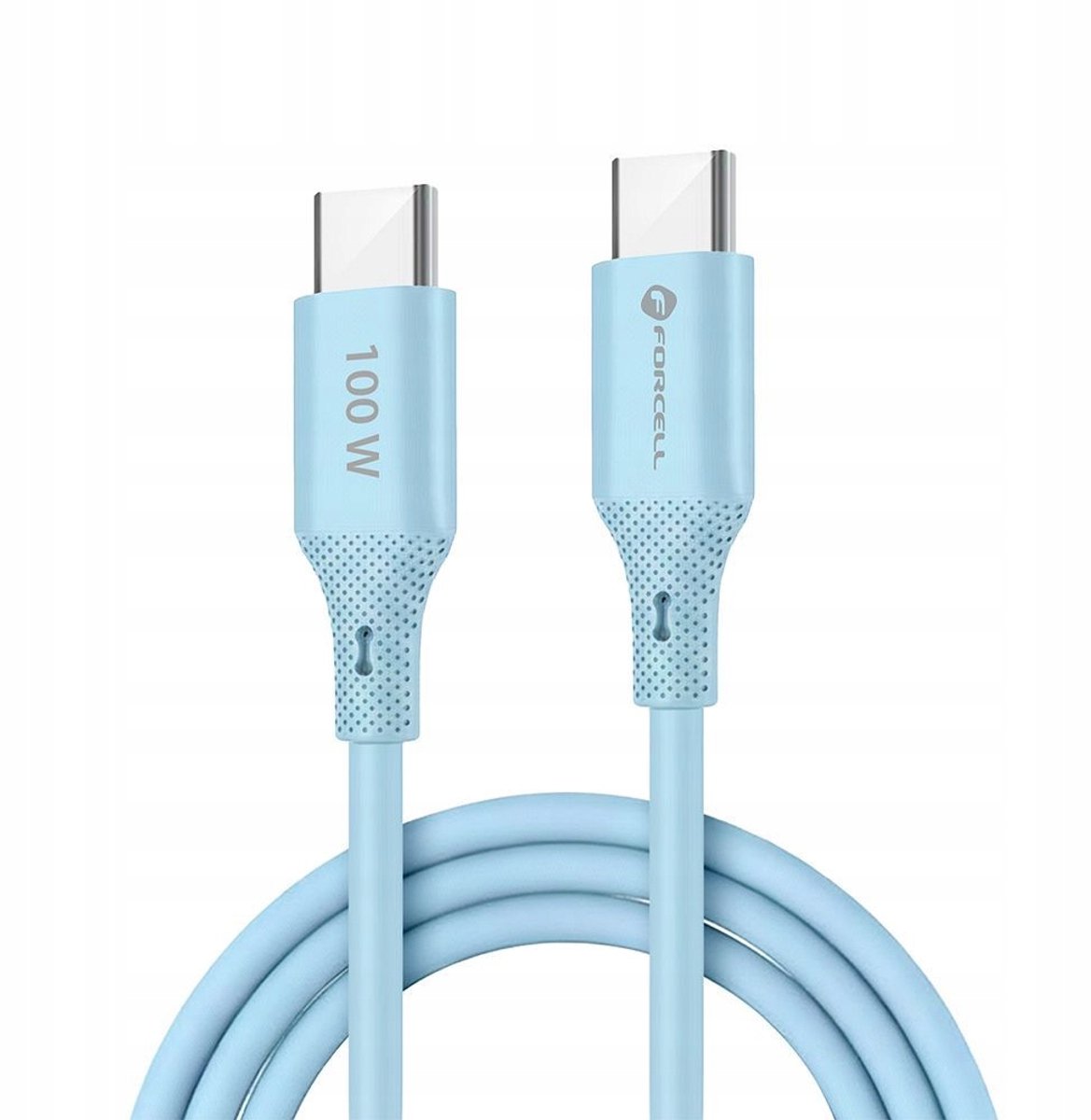 Forcell F-Energy USB-A naar Micro USB Kabel 18W 1m Blauw Silicoon