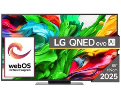 LG 55QNED86A3A - 55 inch - 4K - QNED Evo - 2025 - Buitenlands model