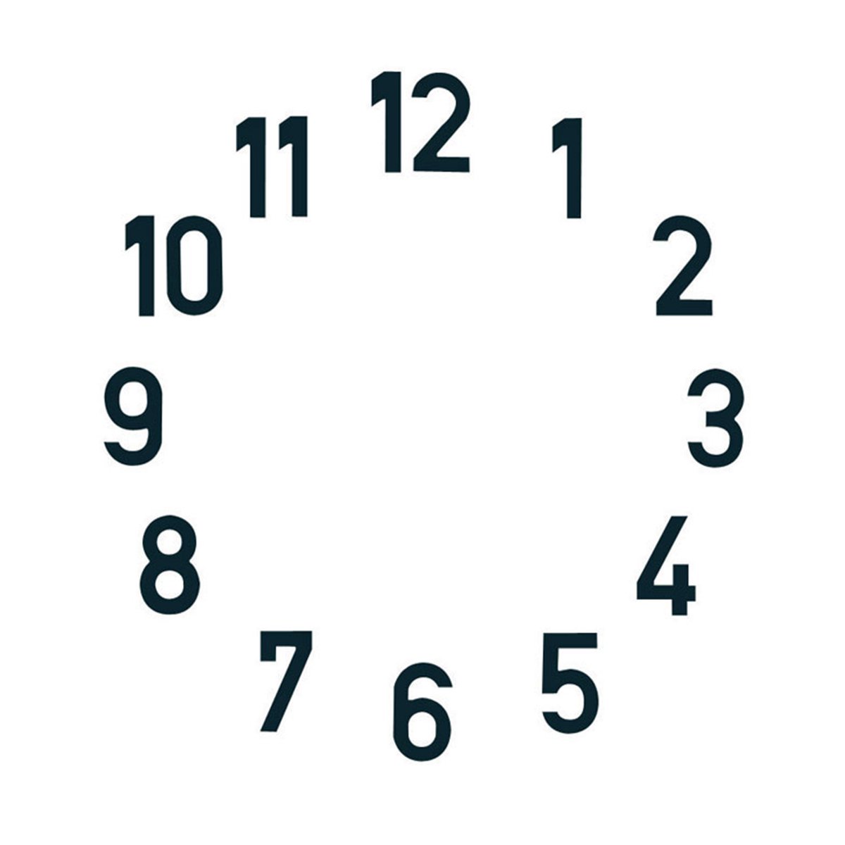 Set Arabische cijfers messing L=20 mm